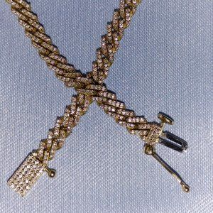 22" 10k Gold and Diamond chain 3ctw